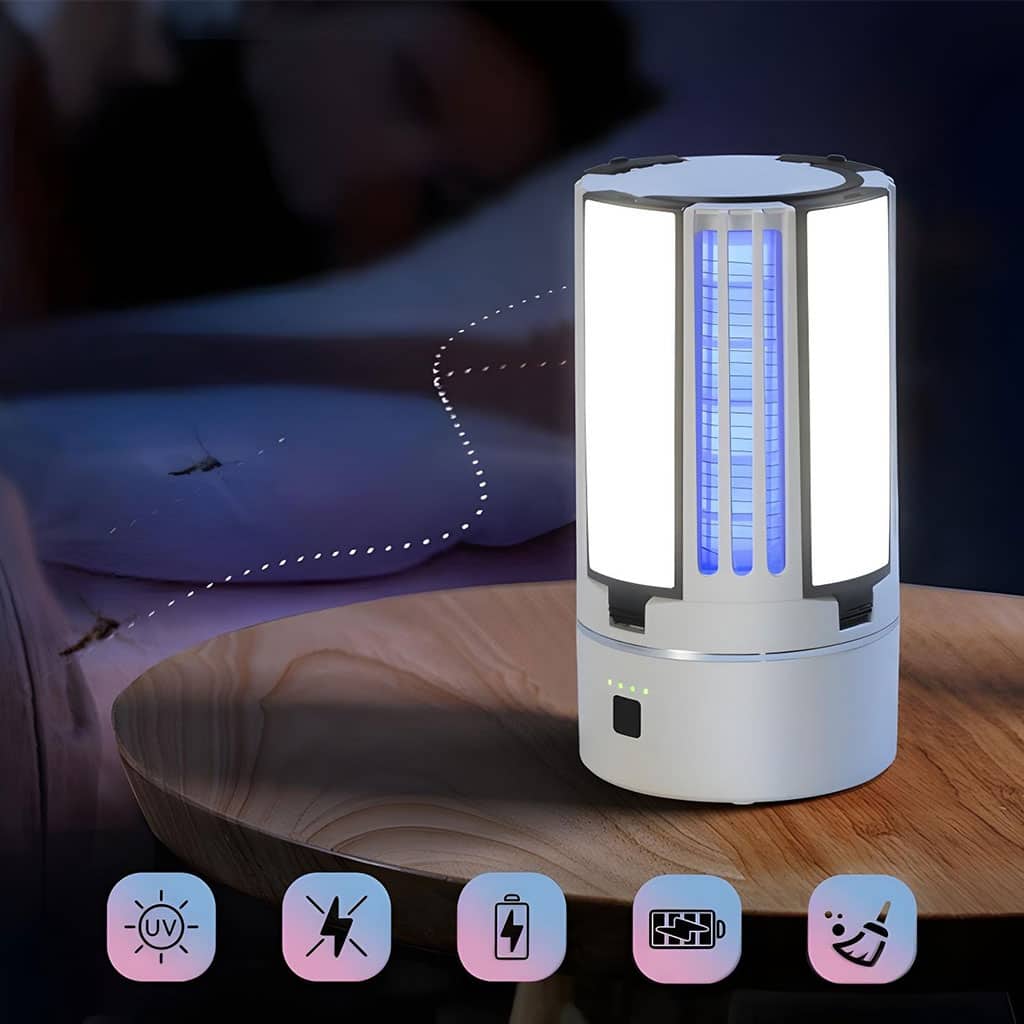 Lampe Anti-Moustique Rechargeable 2 en 1 – مصباح عالي سطوع وصاعق ناموس - Électronique - صورة 2