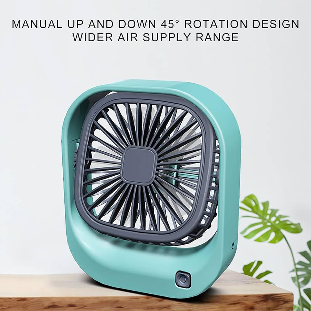 Mini ventilateur carré rechargeable par USB – مروحة مكتب قابلة للشحن - Électronique - صورة 4