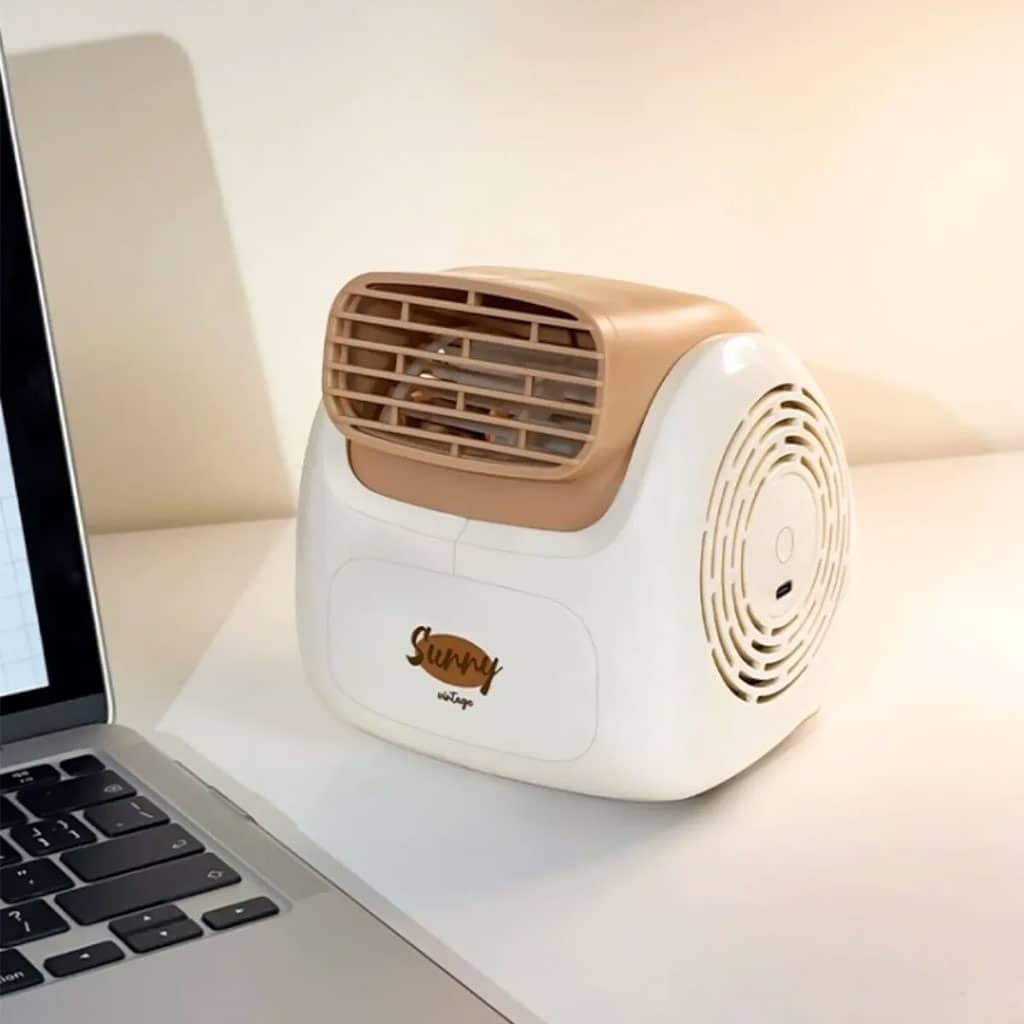 Sunny Climatiseur Portable Rechargeable Design Vintage – مبرد مكتب محمول - Électronique - صورة 4
