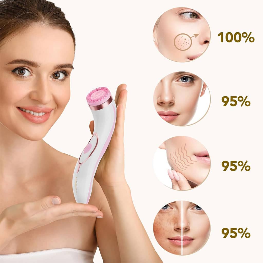 CNAIER Brosse Nettoyante Visage en Profondeur avec 3 embouts – جهاز تنظيف البشرة بعمق - Soins et Beauté - صورة 4