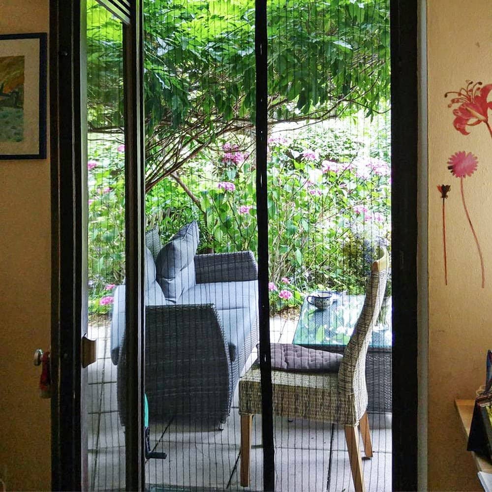 Moustiquaire rideau pour porte avec fermeture magnétique 100x210cm - Maison - صورة 5