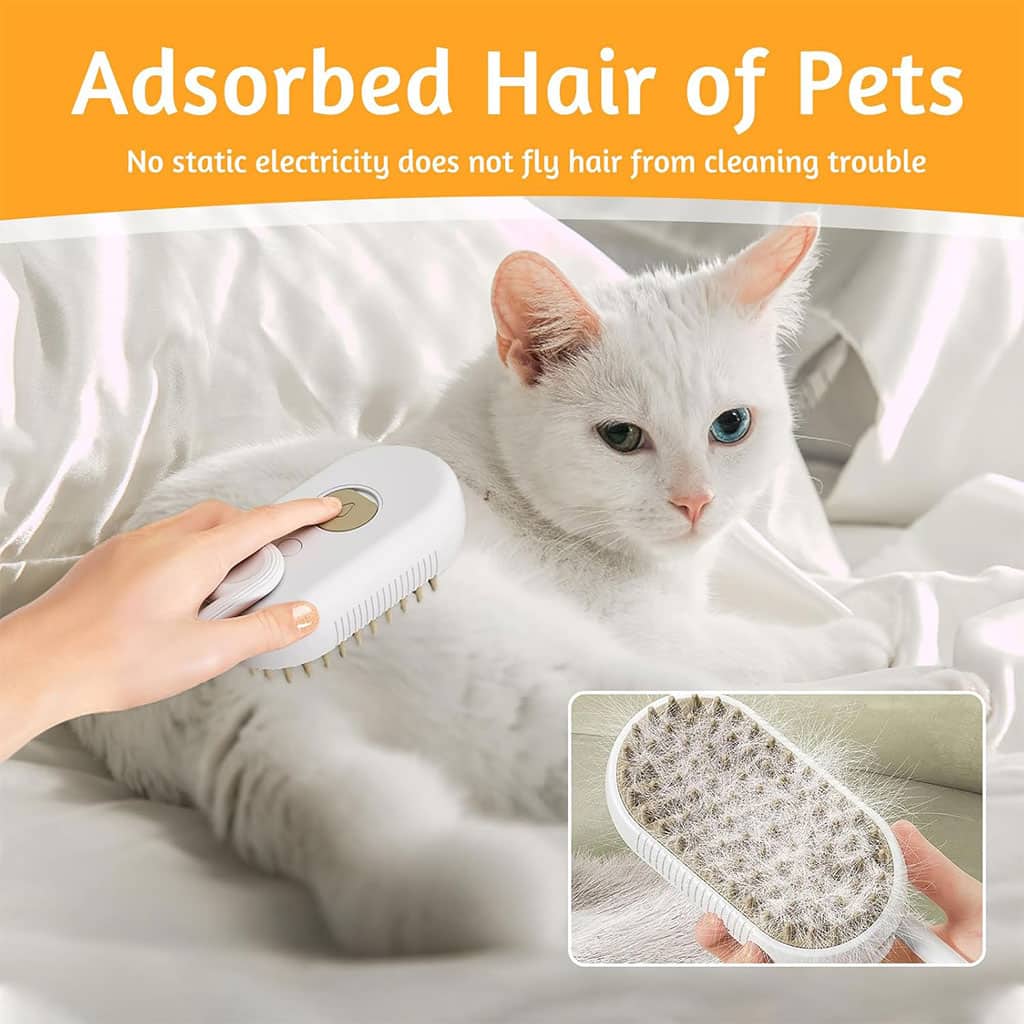 Brosse à vapeur pour chat autonettoyante 3en1 – فرشة تنظيف القطط - Électronique - صورة 2