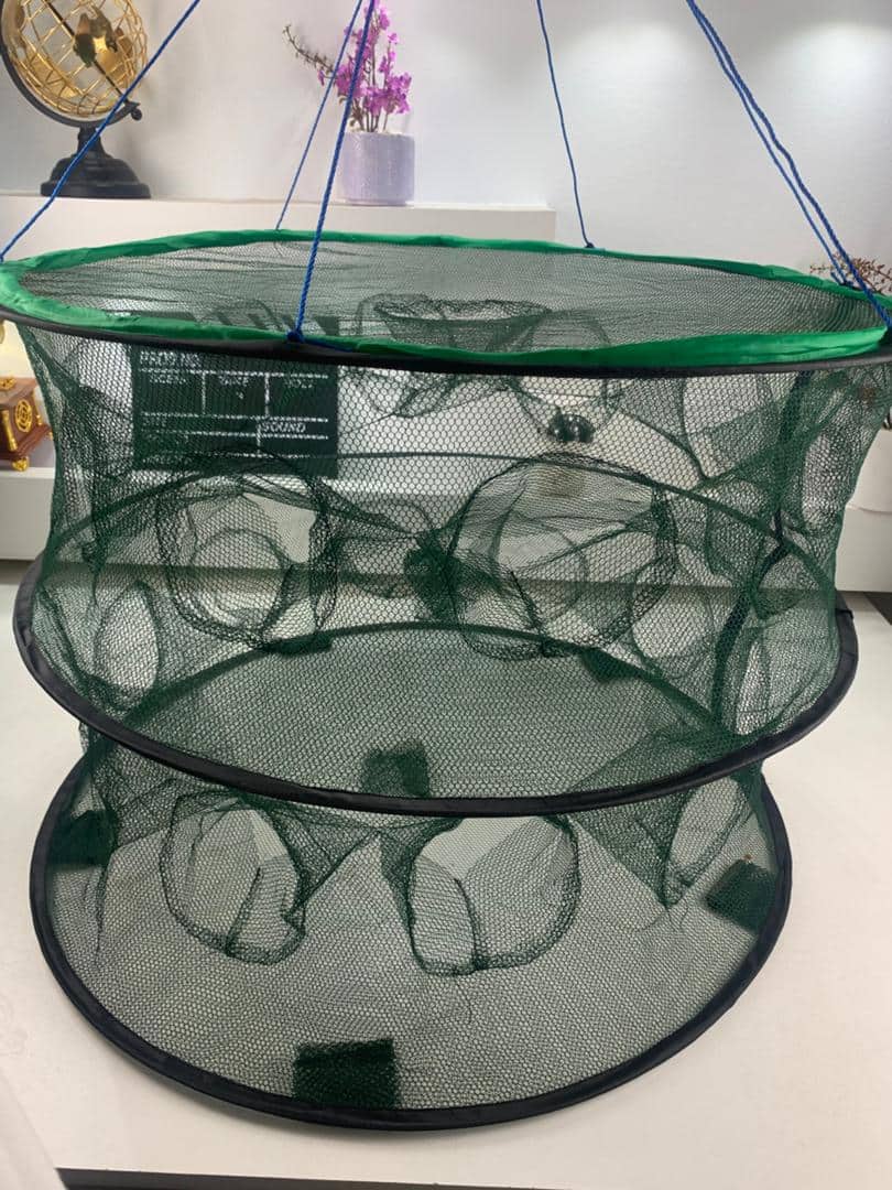Piège de Pêche Poissons Rond 20 Trous pliable et portable 70cm – شبكة صيد الأسماك - Camping et Randonnée - صورة 7