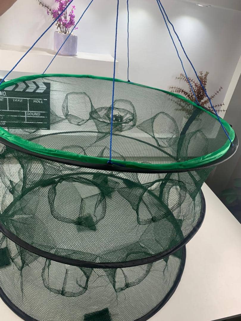 Piège de Pêche Poissons Rond 20 Trous pliable et portable 70cm – شبكة صيد الأسماك - Camping et Randonnée - صورة 8