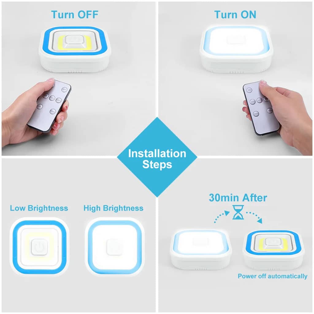 Pack 3 Spot LED intelligents avec télécommande ultra-lumineux – طقم مصابيح مع يد تحكم - Maison - صورة 6