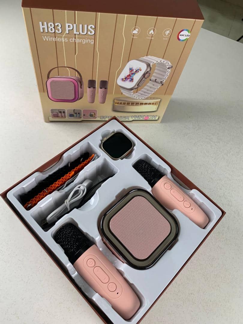 Pack Smart Watch et Haut Parleur Karaoké avec deux microphone – عرض خاص مكبر صوت كاريوكي مع ساعة ذكية - Électronique - صورة 9