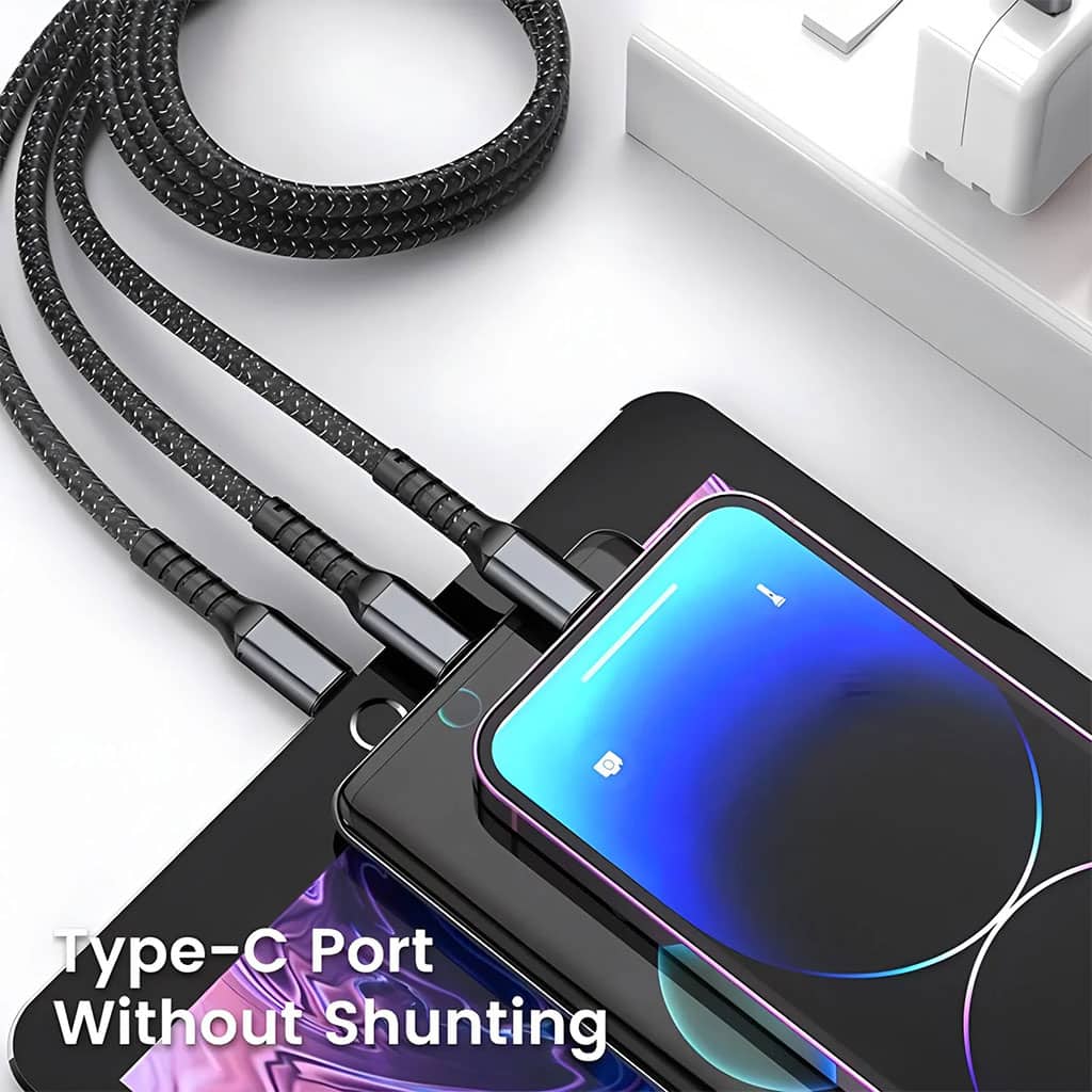 Câble USB 3en1 100W Charge rapide pour tout Type de Smartphone – كابل شحن سريع - Électronique - صورة 5