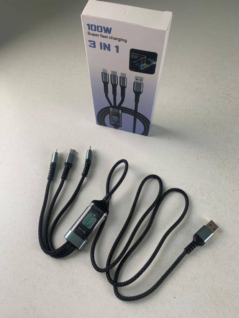 Câble USB 3en1 100W Charge rapide pour tout Type de Smartphone – كابل شحن سريع - Électronique - صورة 8