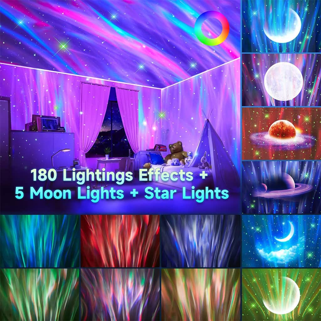 Projecteur d’aurores et Haut Parleur Bluetooth avec 15 modes d’éclairage – جهاز عرض نجوم ومكبر صوت - Électronique - صورة 4