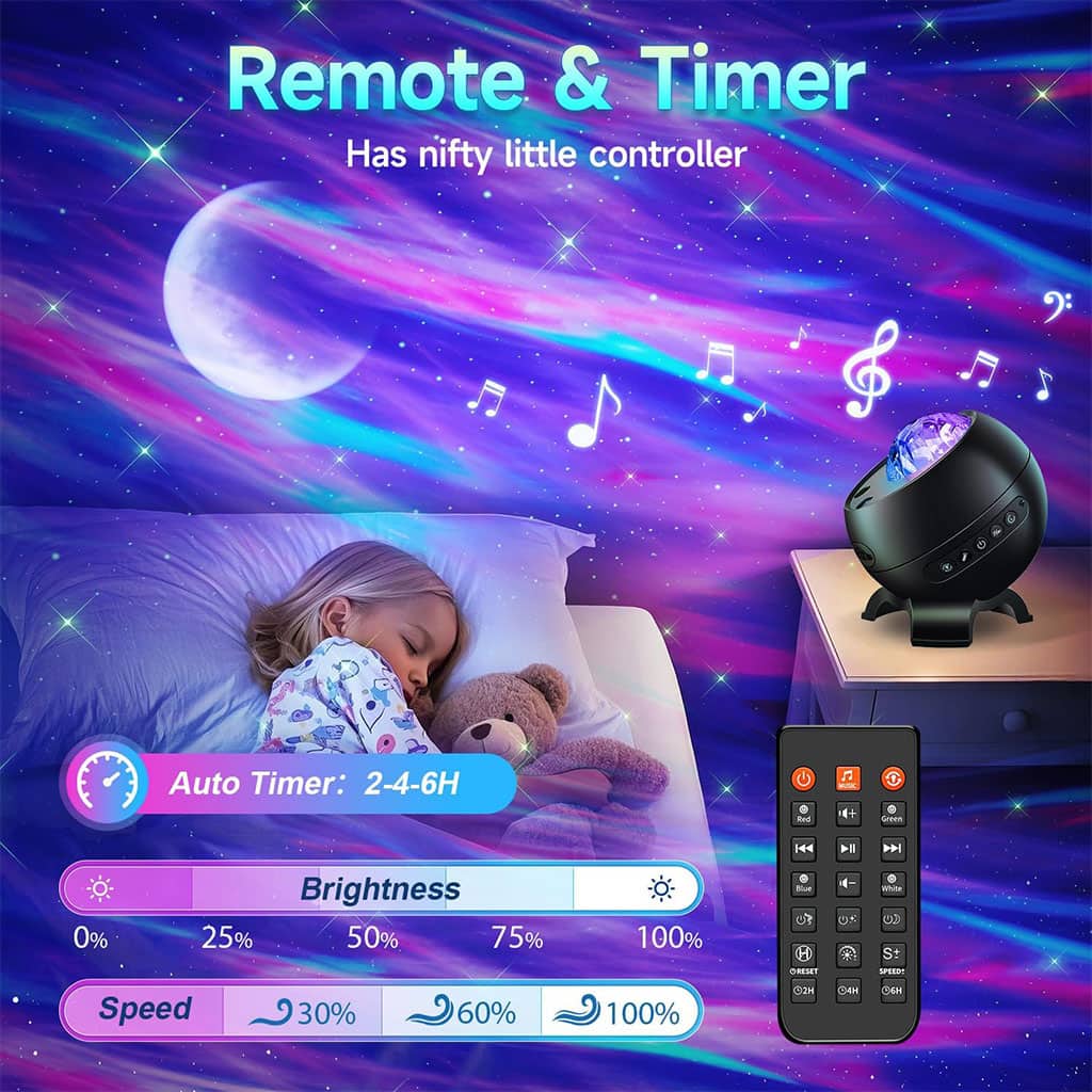 Projecteur d’aurores et Haut Parleur Bluetooth avec 15 modes d’éclairage – جهاز عرض نجوم ومكبر صوت - Électronique - صورة 6