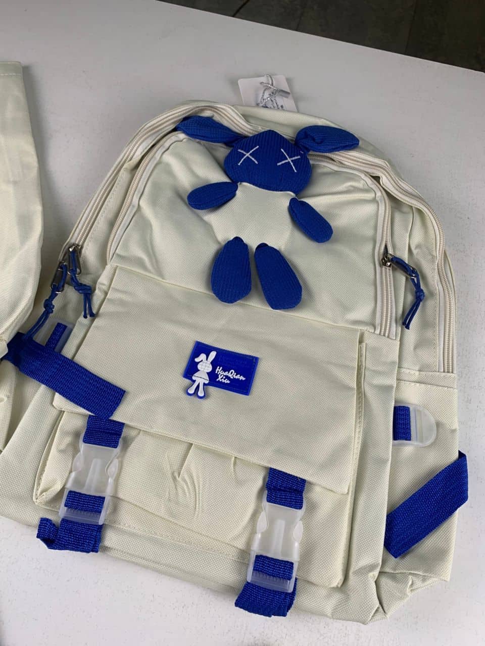 Ensemble de sacs d’école Kawai pour adolescents 4Pcs Lapin X Blanc – محفظة 4 قطع كاواي أبيض  - Sac à dos et Mode - صورة 5