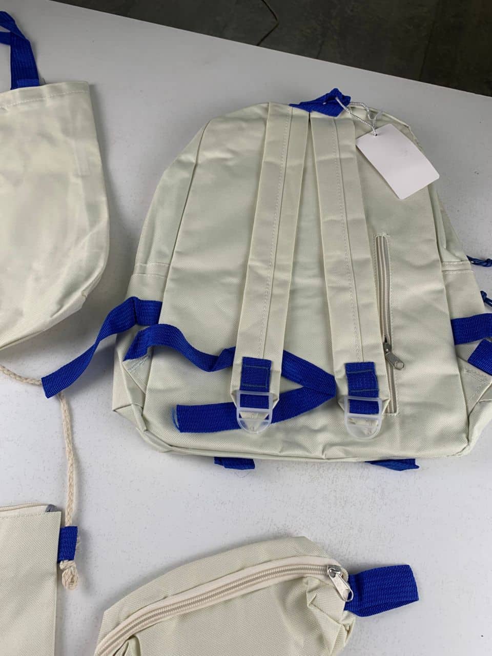 Ensemble de sacs d’école Kawai pour adolescents 4Pcs Lapin X Blanc – محفظة 4 قطع كاواي أبيض  - Sac à dos et Mode - صورة 6