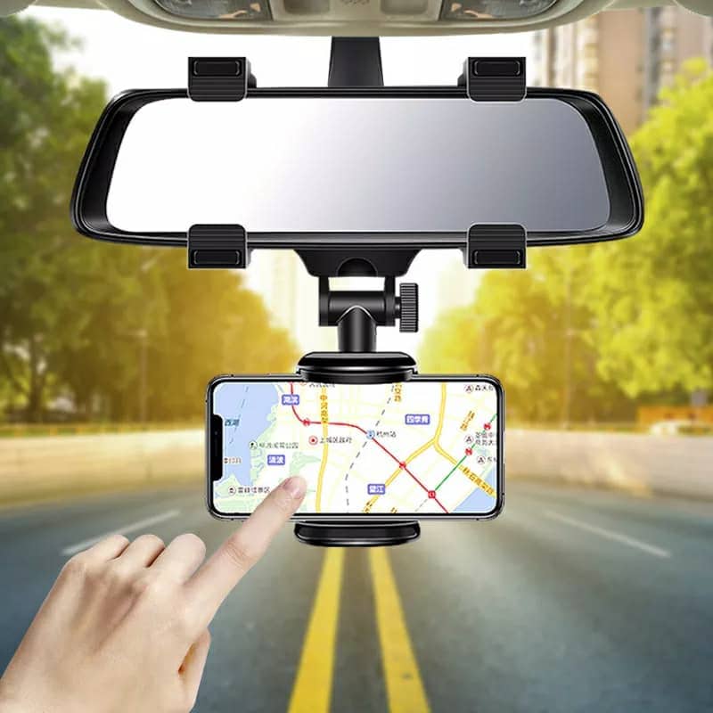 Support smartphone réglable pour rétroviseur de voiture 360 degrés - Accessoires Auto/Moto - صورة 2