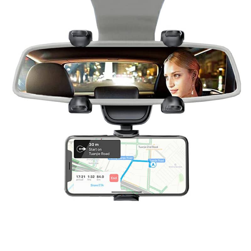 Support smartphone réglable pour rétroviseur de voiture 360 degrés - Accessoires Auto/Moto - صورة 4