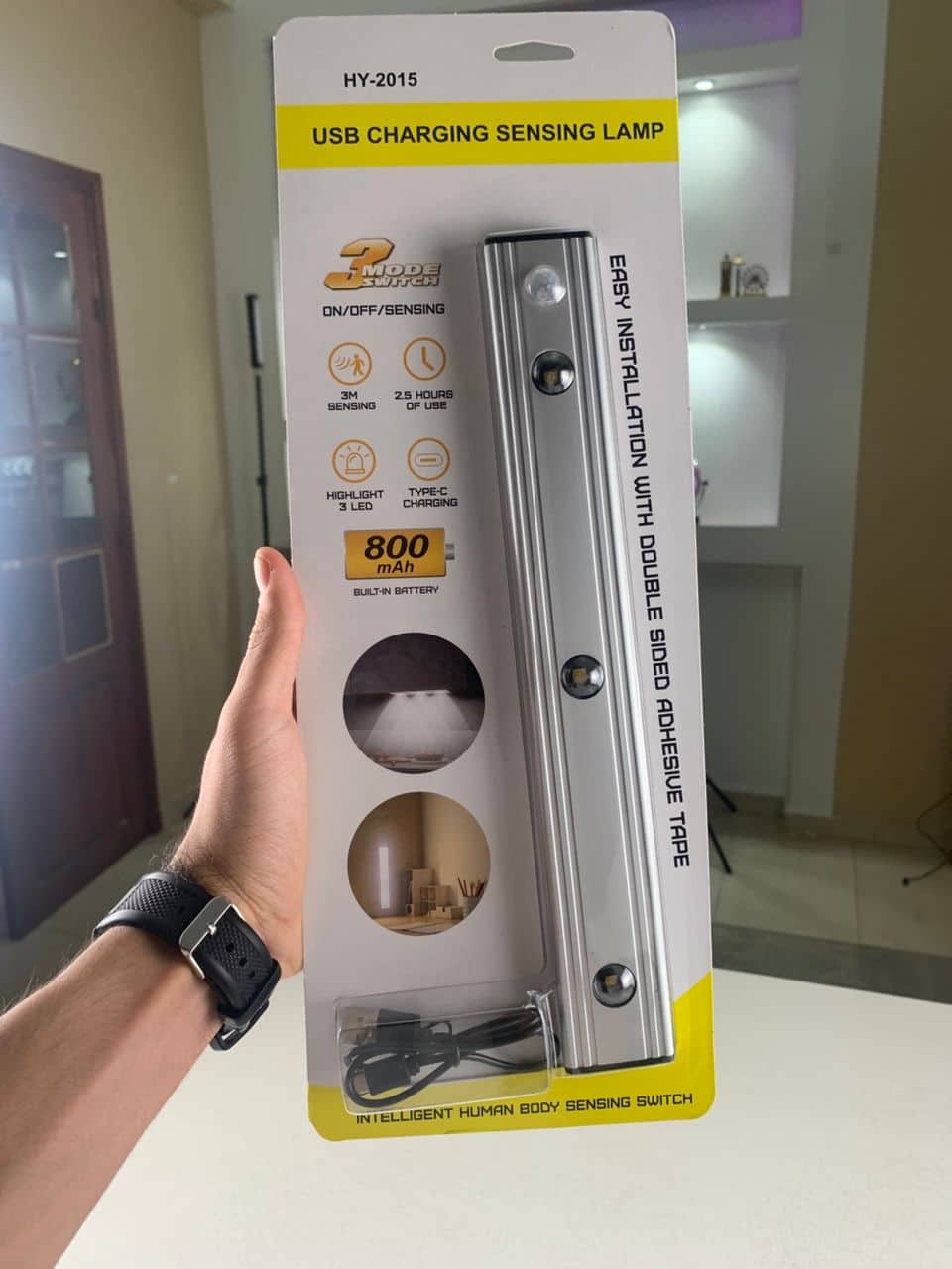 Lampe LED Rechargeable avec Détecteur De Mouvement Intérieur 3 Modes – مصباح مناطق ضيقة بعدة أوضاع - Électronique - صورة 7