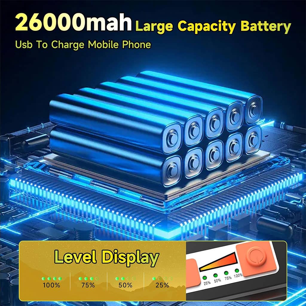 Lampe Solaire Rechargeable LED 300 W Portable et Magnétique 26000LM – مصباح محمول قابل للشحن بالطاقة الشمسية - Électronique - صورة 7
