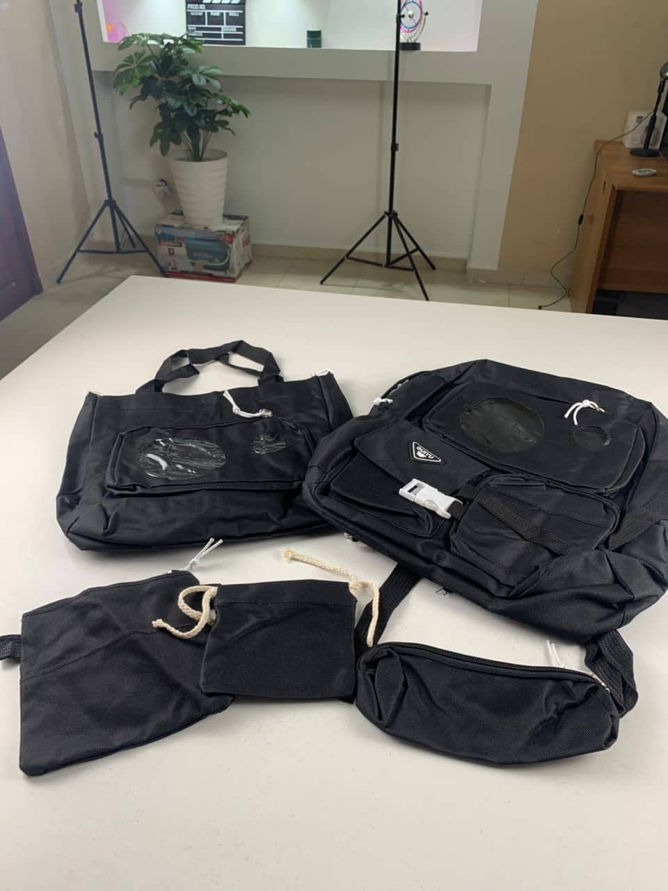 Ensemble de sacs d’école Kawai pour adolescents 5Pcs Guiyu V2 Noir – محفظة 5 قطع كاواي أسود - Sac à dos et Mode - صورة 3