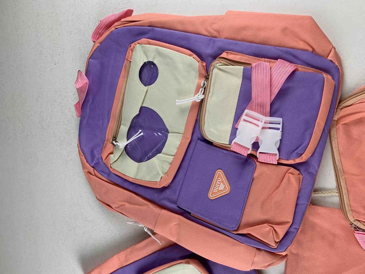 Ensemble de sacs d’école Kawai pour adolescents 5Pcs Guiyu V2 Rose – محفظة 5 قطع كاواي وردي - Sac à dos et Mode - صورة 5