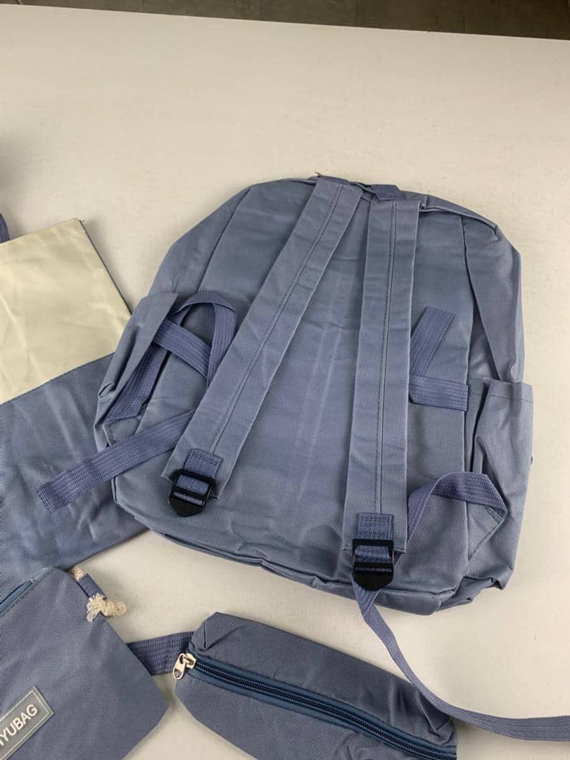 Ensemble de sacs d’école Kawai pour adolescents 4Pcs Guiyu V3 Bleu – محفظة 4 قطع كاواي أزرق - Sac à dos et Mode - صورة 6
