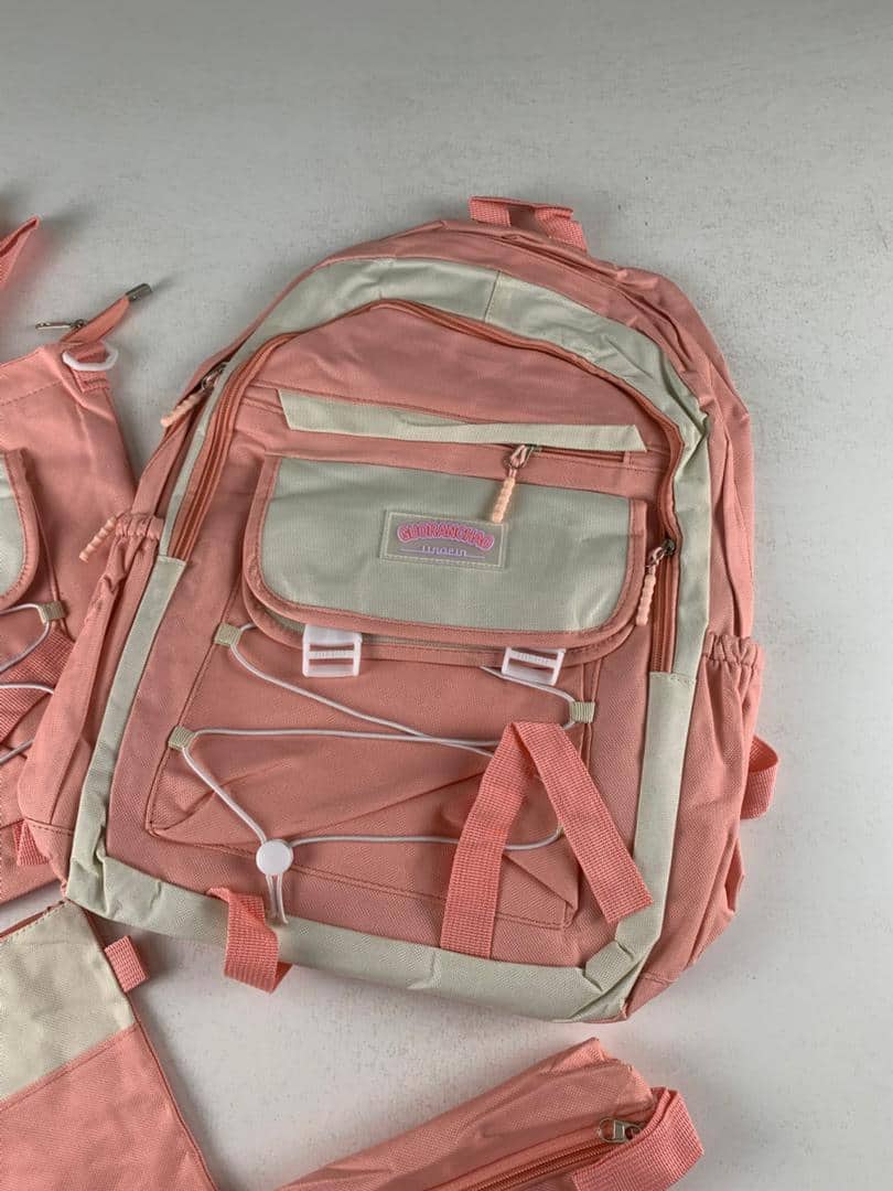 Ensemble de sacs d’école Kawai pour adolescents 4Pcs GUORANCHAO Rose – محفظة 4 قطع كاواي وردي - Sac à dos et Mode - صورة 6