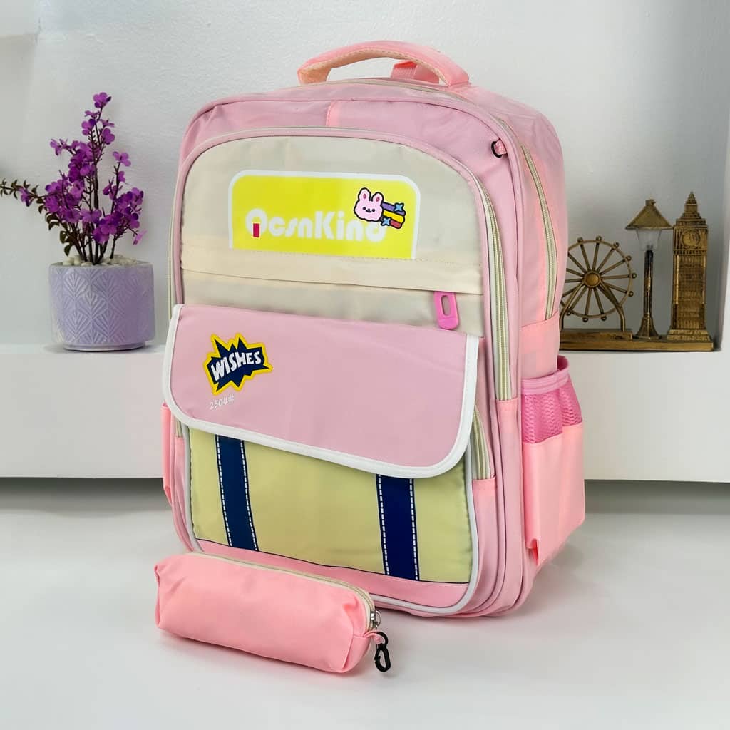Sac à Dos pour Enfants avec Trousse Assortie 2504 Rose – حقيبة ظهر مدرسية للأطفال مع مقلمة وردي - Sac à dos et Mode - صورة 5