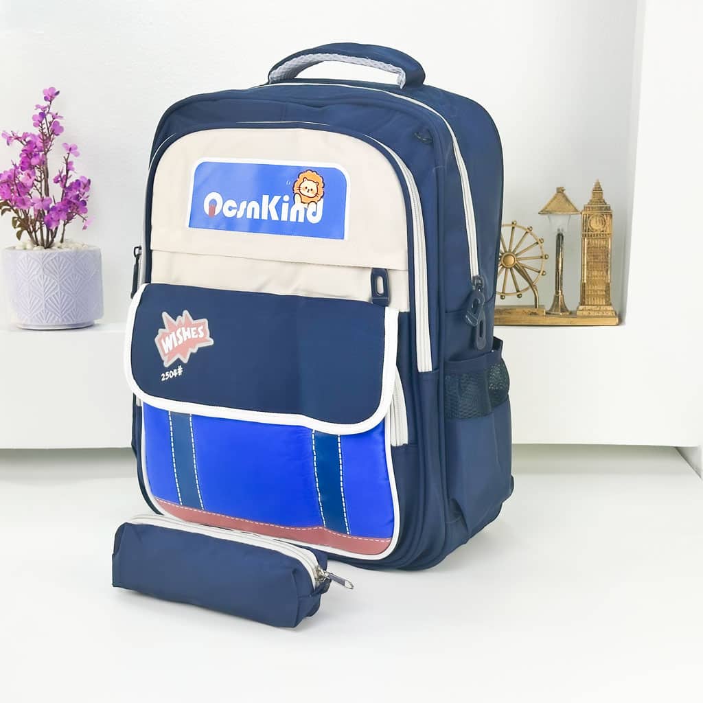 Sac à Dos pour Enfants avec Trousse Assortie 2504 Bleu Nuit – حقيبة ظهر مدرسية للأطفال مع مقلمة أزرق غامق - Sac à dos et Mode - صورة 5