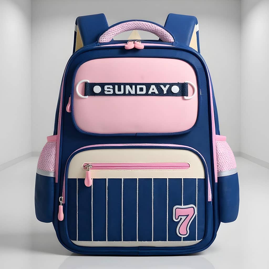Sac à Dos Scolaire pour Enfants SUNDAY Rose et Bleu – حقيبة ظهر مدرسية للأطفال وردي وأزرق - Sac à dos et Mode - صورة 2