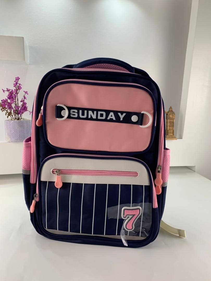Sac à Dos Scolaire pour Enfants SUNDAY Rose et Bleu – حقيبة ظهر مدرسية للأطفال وردي وأزرق - Sac à dos et Mode - صورة 3