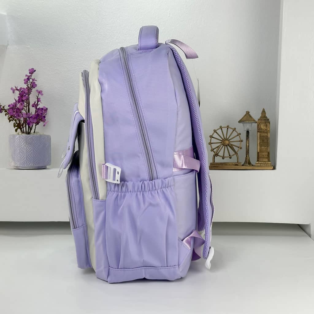 Sac à Dos Scolaire pour Enfants Style Kawaii BoShiKai Mauve – حقيبة ظهر مدرسية للأطفال بنفسجي - Sac à dos et Mode - صورة 3