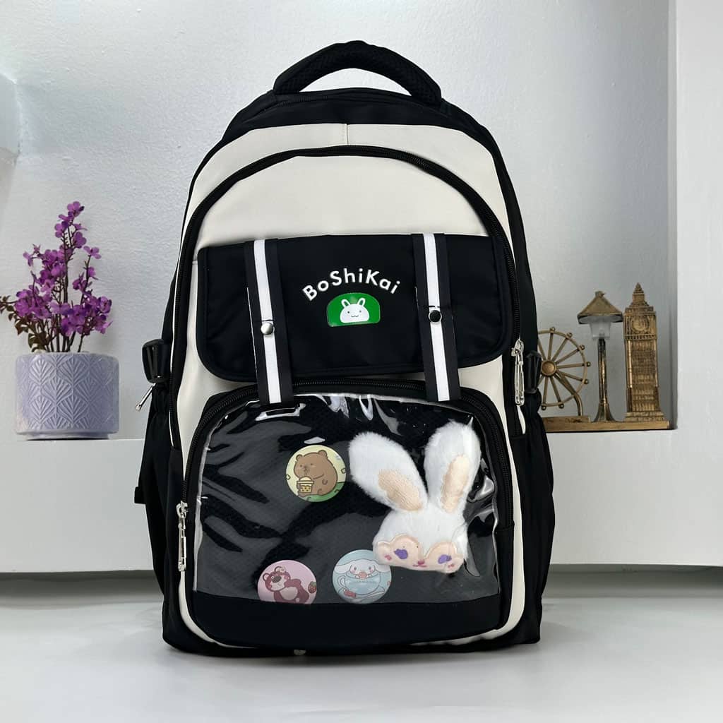 Sac à Dos Scolaire pour Enfants Style Kawaii BoShiKai Noir – حقيبة ظهر مدرسية للأطفال أسود - Sac à dos et Mode - صورة 8