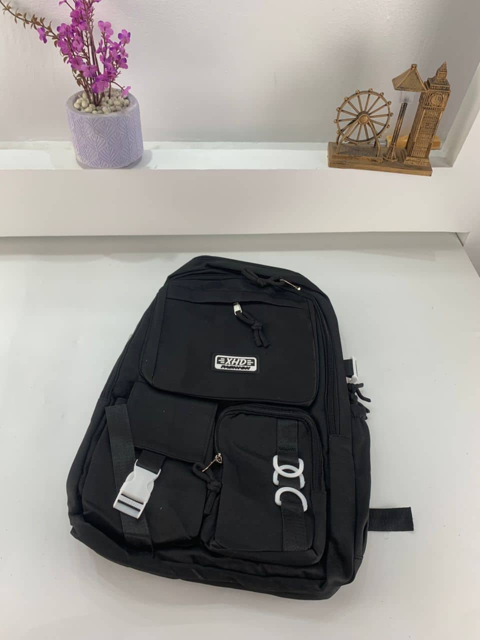 Sacs à dos d’école Style Décontracté XHD Noir – حقيبة ظهر مدرسية أسود - Sac à dos et Mode - صورة 4