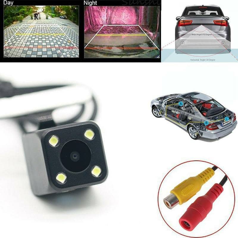 Caméra de recul | Universel | 4 LED | Vision nocturne | Ultrawide | Étanche - Accessoires Auto/Moto - صورة 5