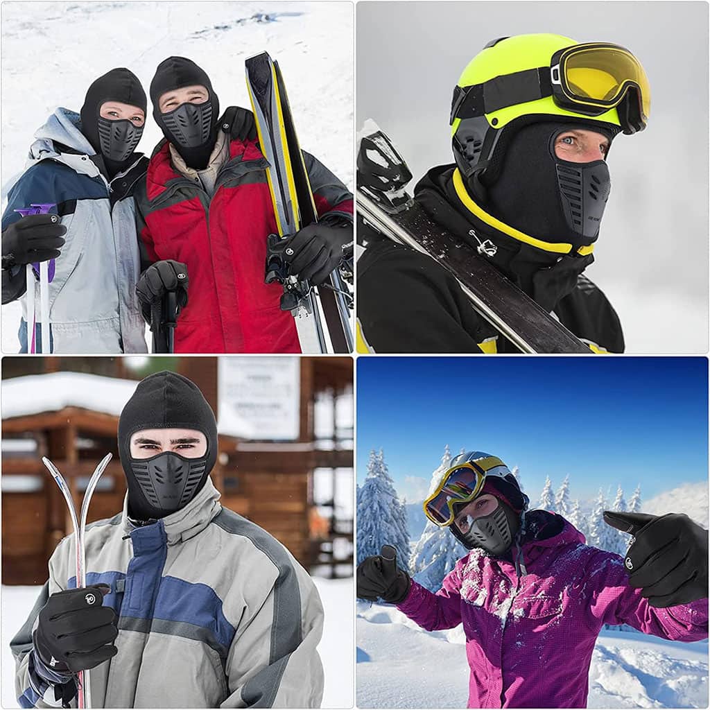 Pack Cagoule d’hiver Excefore avec gants thermiques pour écran tactile – طقم قناع وجه مع قفازات شتوية - Maison - صورة 8