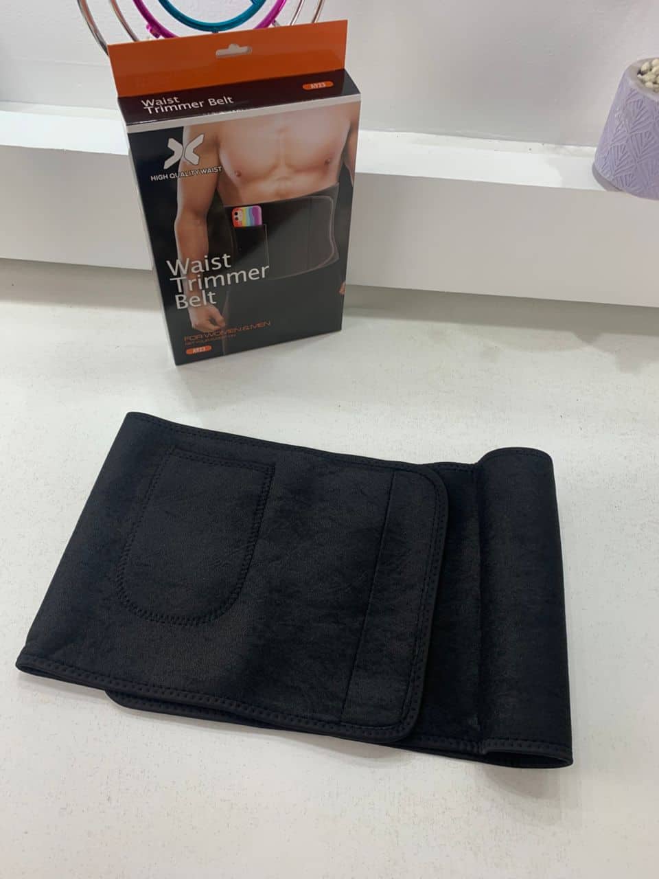 Ceinture de sudation pour Homme et Femme avec Poche Extérieure – حزام تنحيف - Sport - صورة 9