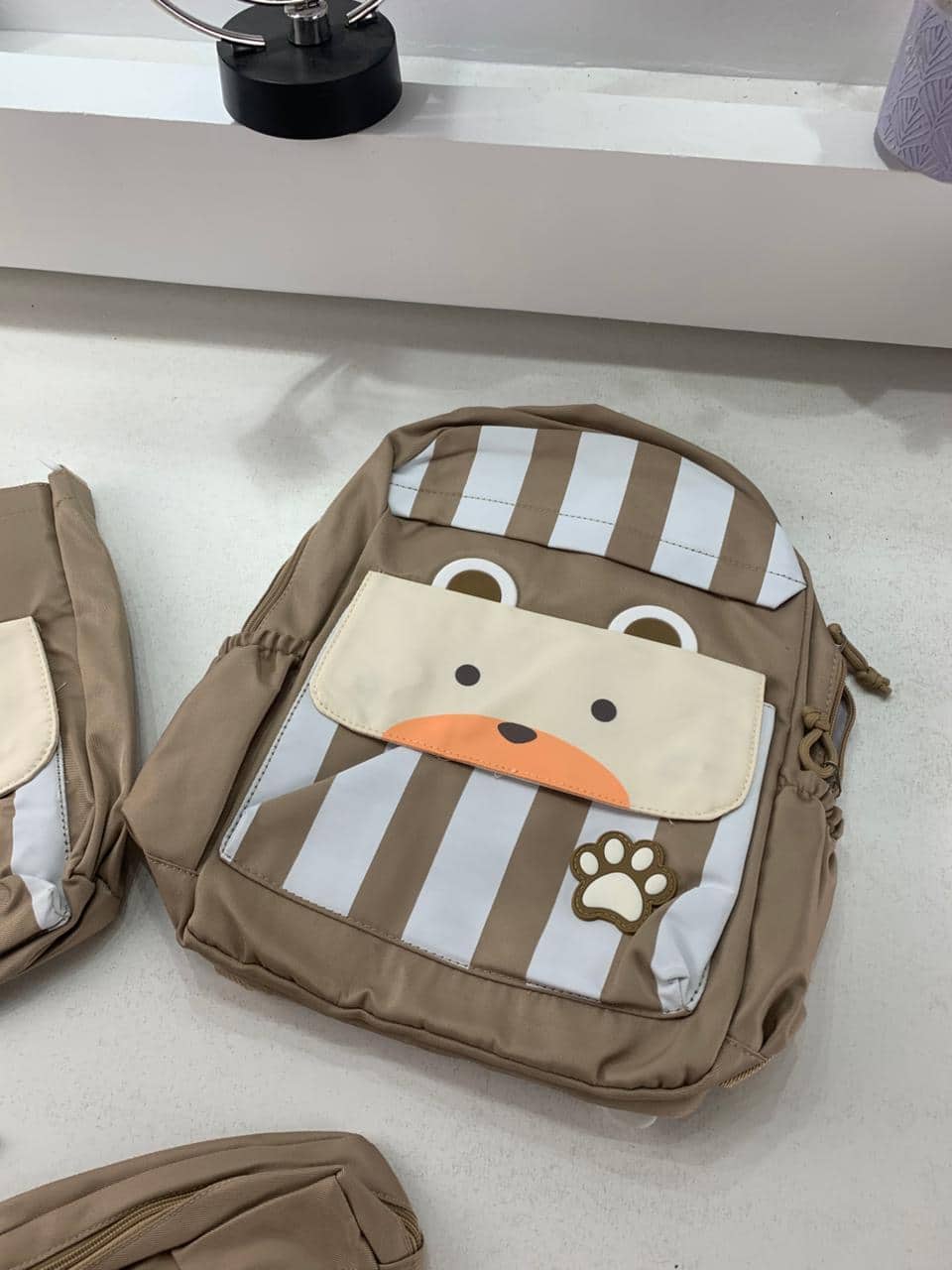 Ensemble de sacs d’école Kawai pour adolescents 3Pcs Ours Beige – محفظة 3 قطع كاواي بيج - Sac à dos et Mode - صورة 7