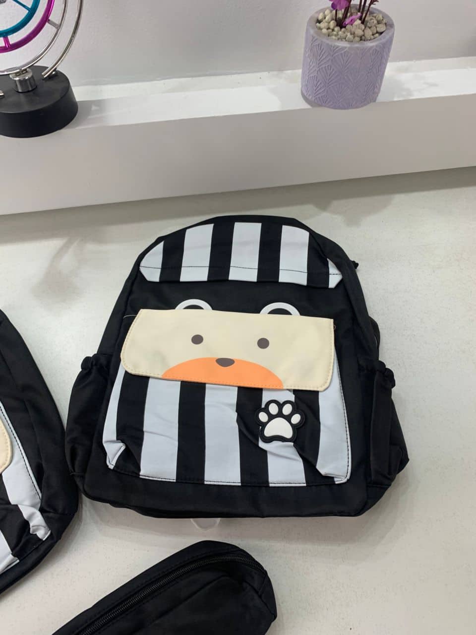Ensemble de sacs d’école Kawai pour adolescents 3Pcs Ours Noir – محفظة 3 قطع كاواي أسود - Sac à dos et Mode - صورة 6