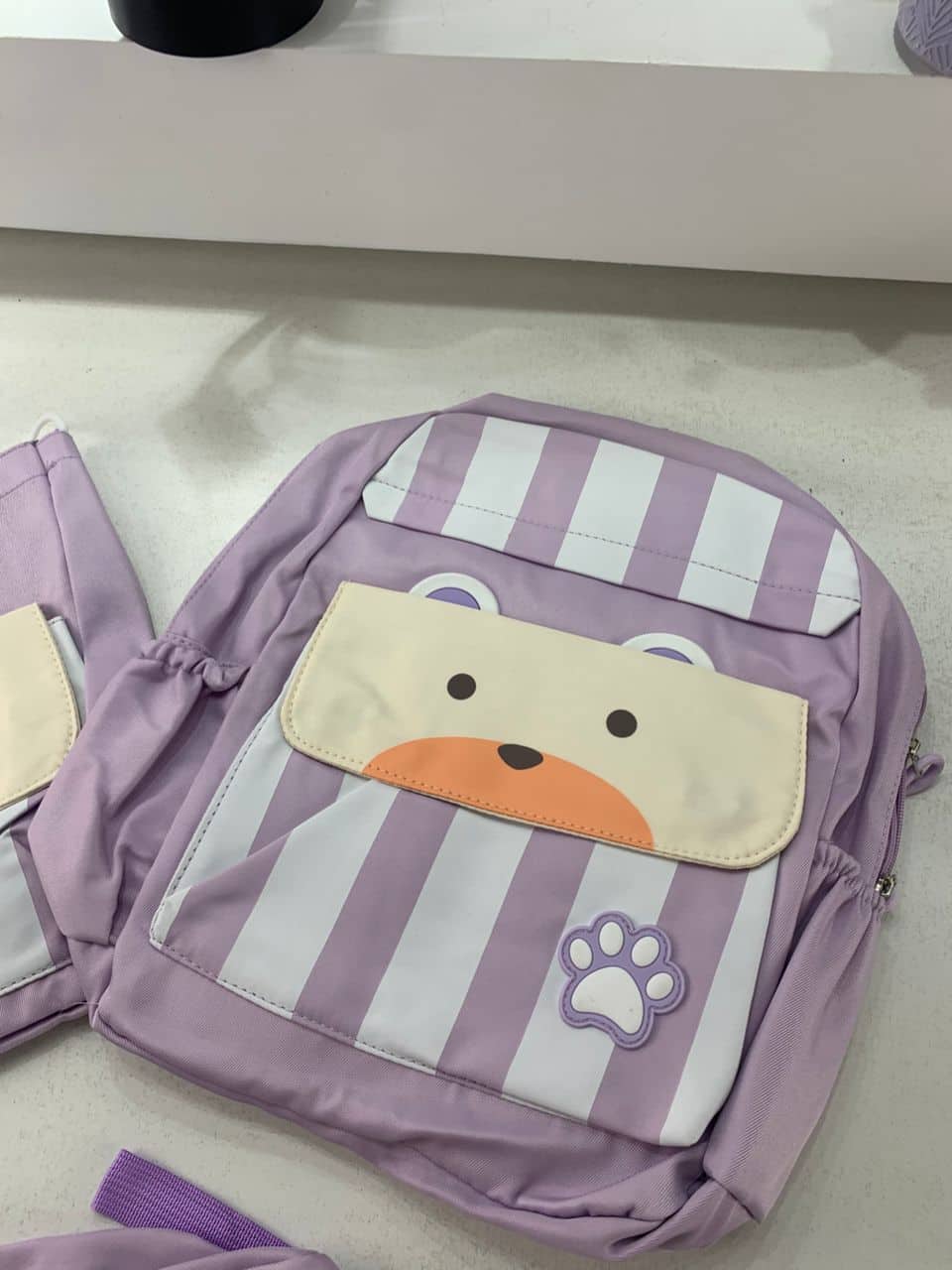Ensemble de sacs d’école Kawai pour adolescents 3Pcs Ours Mauve – محفظة 3 قطع كاواي بنفسجي - Sac à dos et Mode - صورة 7