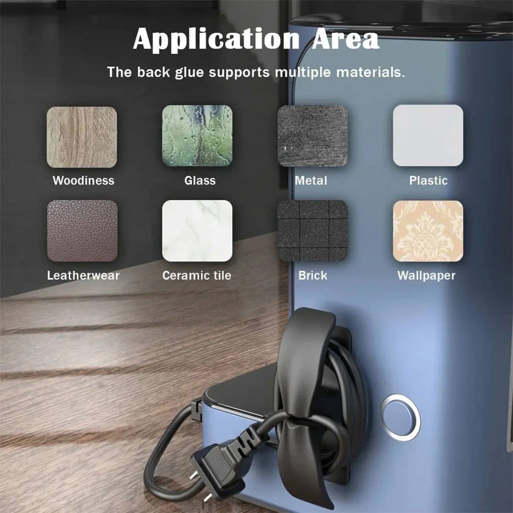 Support Enrouleur de Câble 6Pcs Facile à Installer – مثبت ومنظم كابلات - Divers - صورة 6