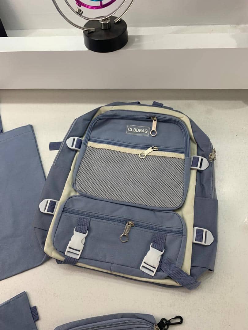 Ensemble de sacs d’école Kawai pour adolescents 4Pcs CLBD V3 Bleu – محفظة 4 قطع كاواي أزرق - Sac à dos et Mode - صورة 7