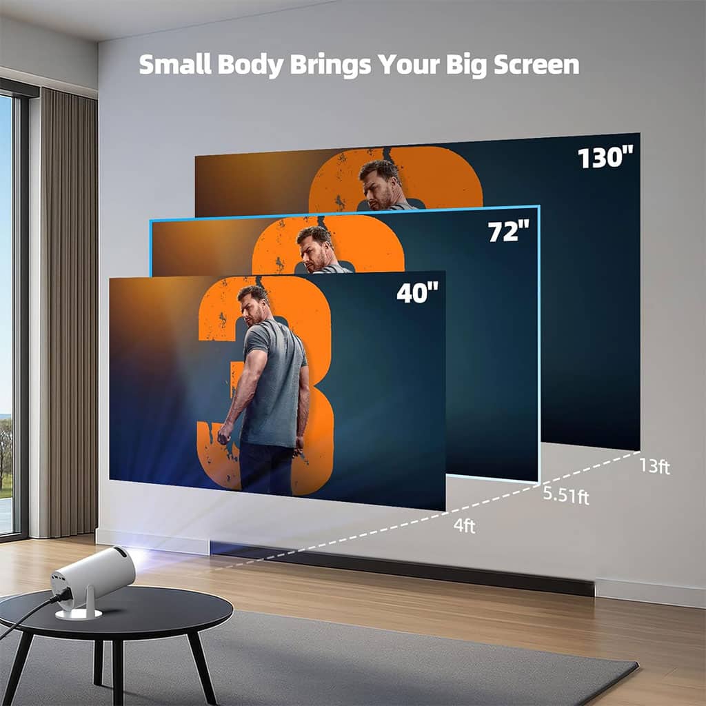 Projecteur de Jeux Intelligent a Haute Résolution avec Deux Manettes – مشغل ألعاب وجهاز عرض على الحائط - Électronique - صورة 7