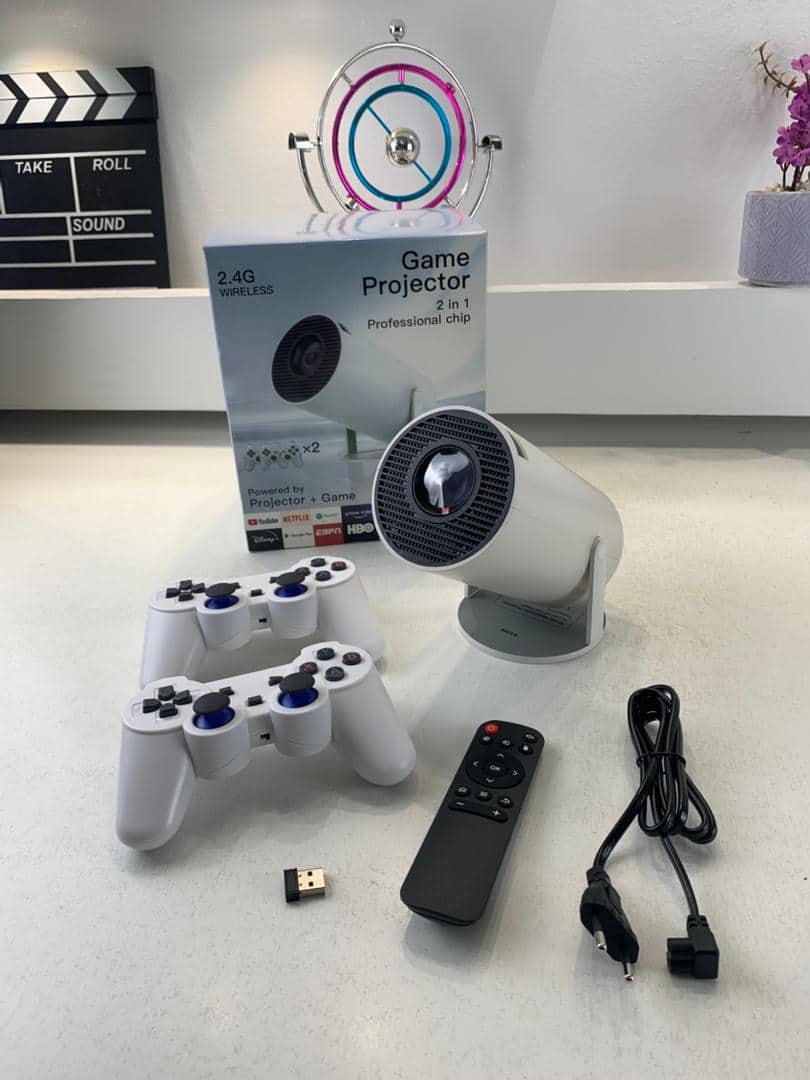 Projecteur de Jeux Intelligent a Haute Résolution avec Deux Manettes – مشغل ألعاب وجهاز عرض على الحائط - Électronique - صورة 8