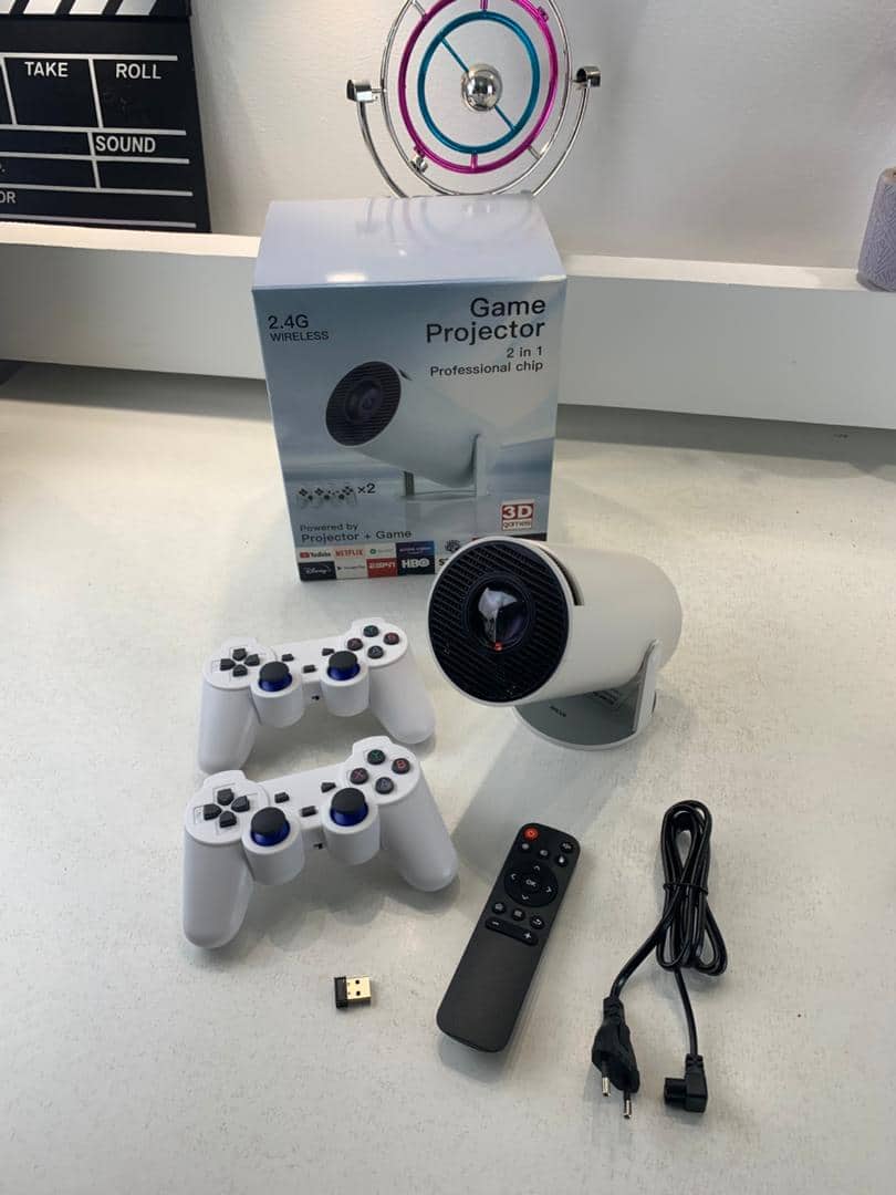Projecteur de Jeux Intelligent a Haute Résolution avec Deux Manettes – مشغل ألعاب وجهاز عرض على الحائط - Électronique - صورة 9