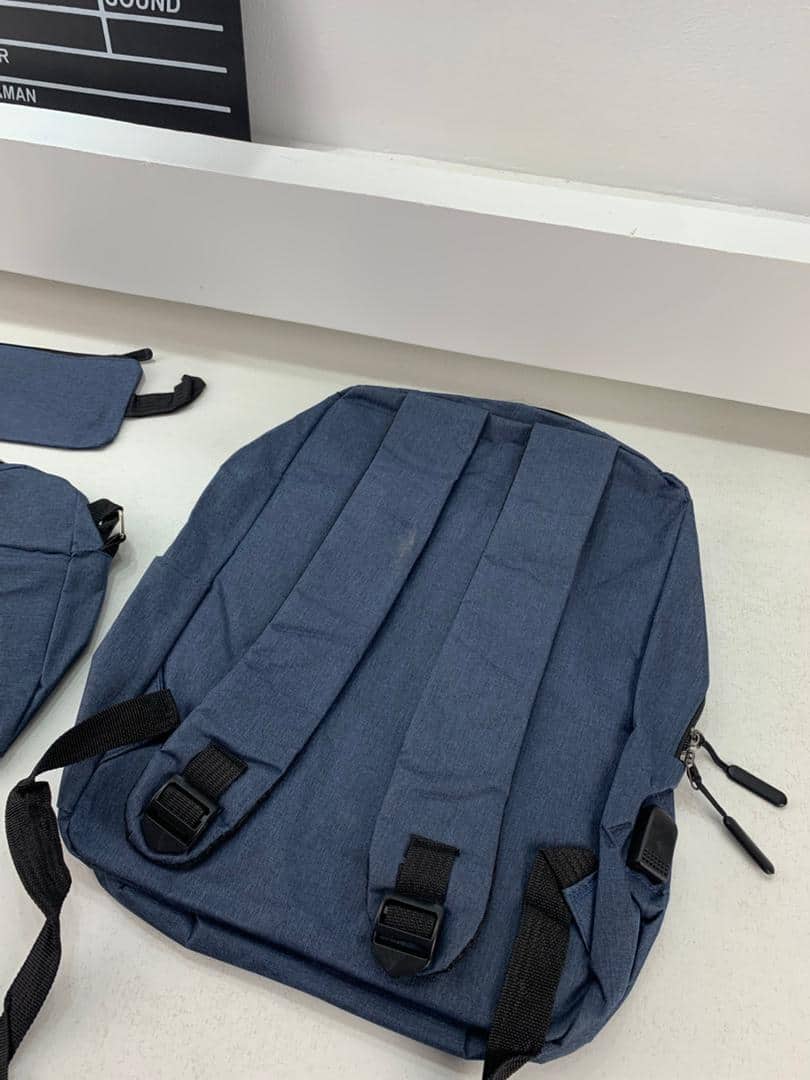 Sac à dos homme avec sac bandoulière et trousse 3en1 bleu 2775-11 – محفظة ظهر رجالية 3 قطع أزرق - Sac à dos et Mode - صورة 5