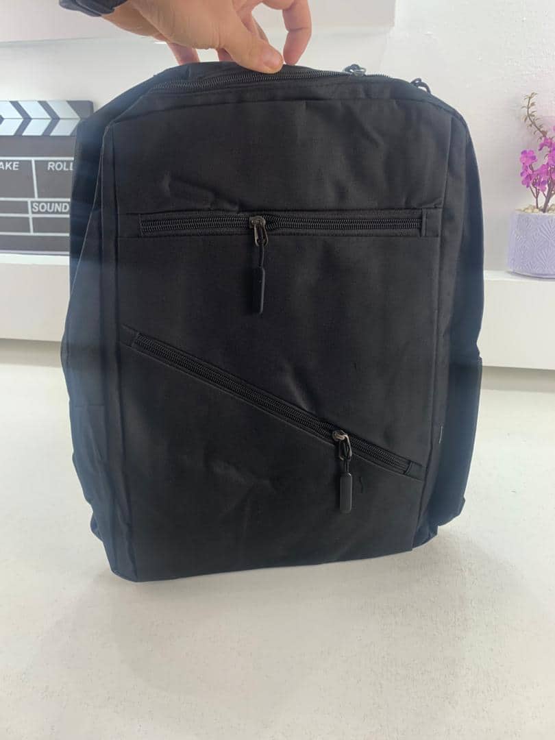 Sac à dos homme avec sac bandoulière et trousse 3en1 noir 127772-5 – محفظة ظهر رجالية 3 قطع أسود - Sac à dos et Mode - صورة 4