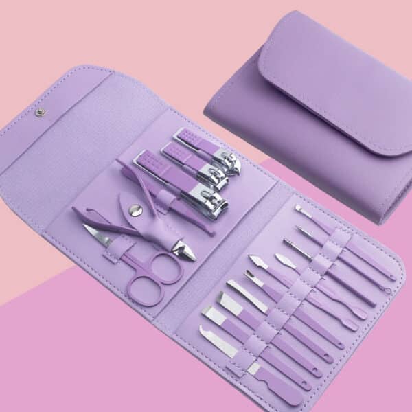 Kit coupe-ongles professionnel 16en1 en acier inoxydable – طقم العناية بالأظافر - Soins et Beauté - صورة 3