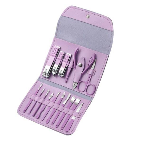 Kit coupe-ongles professionnel 16en1 en acier inoxydable – طقم العناية بالأظافر - Soins et Beauté - صورة 4