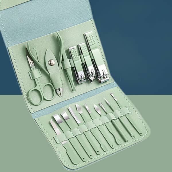Kit coupe-ongles professionnel 16en1 en acier inoxydable – طقم العناية بالأظافر - Soins et Beauté - صورة 5