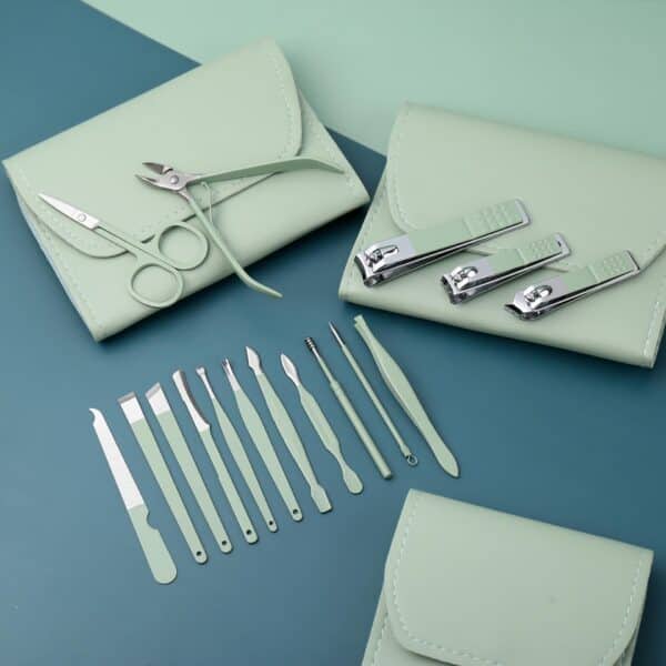 Kit coupe-ongles professionnel 16en1 en acier inoxydable – طقم العناية بالأظافر - Soins et Beauté - صورة 6