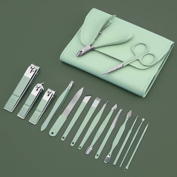 Kit coupe-ongles professionnel 16en1 en acier inoxydable – طقم العناية بالأظافر - Soins et Beauté - صورة 7