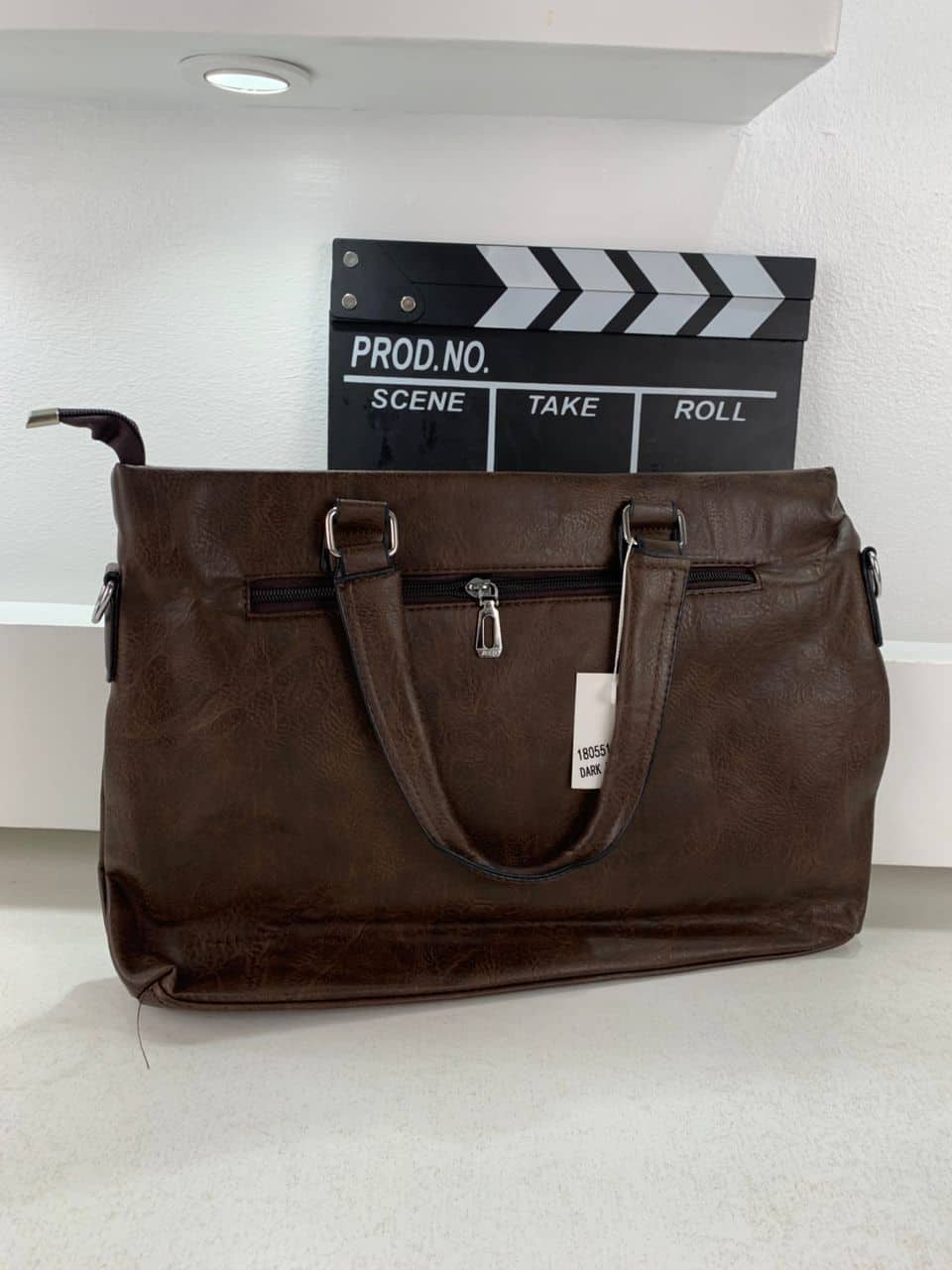 Cartable Homme en Simili Cuir Design Élégant Jeep 180551-12 Marron Foncé – حقيبة جلدية لون بني داكن - Sac à dos et Mode - صورة 4
